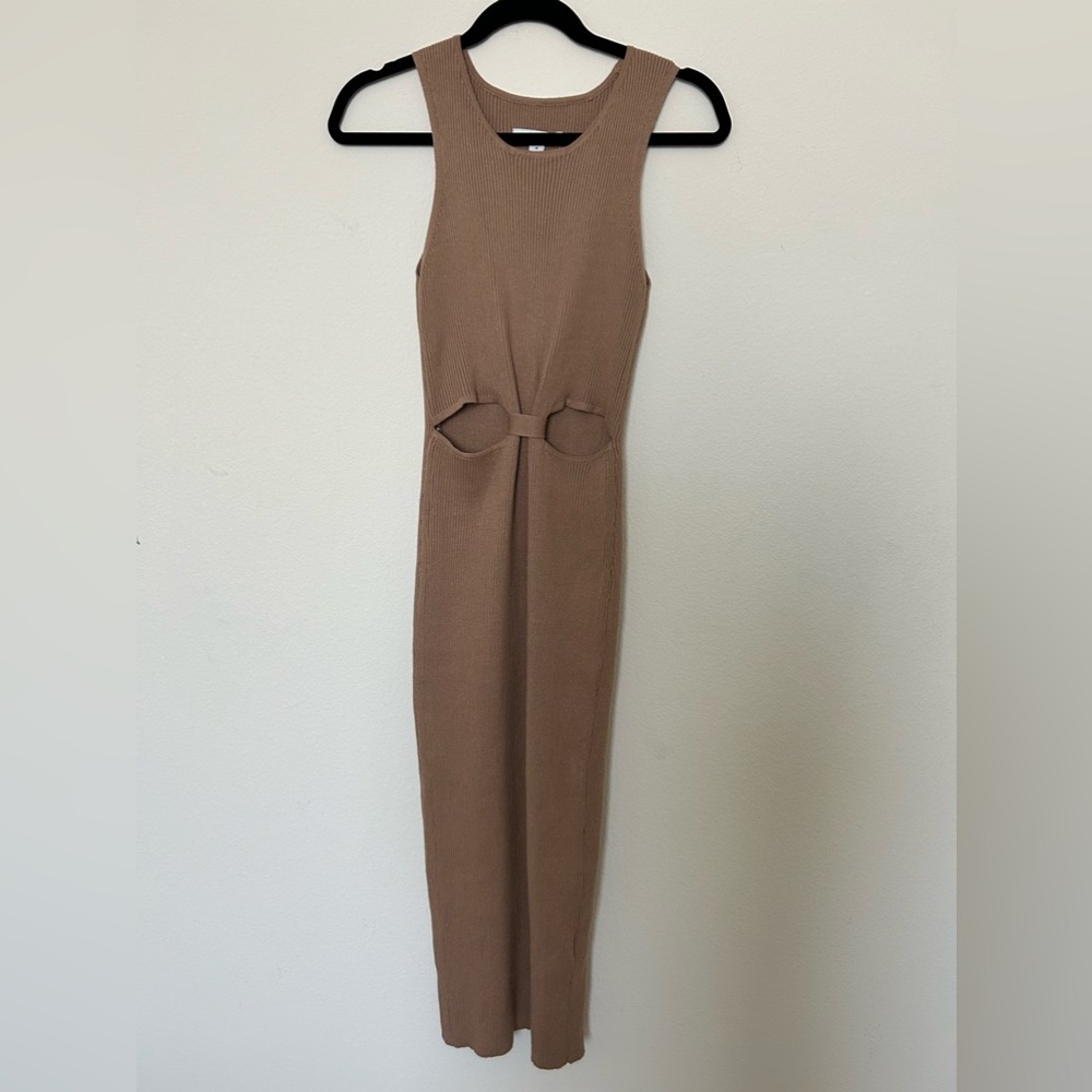 And Now This Women's Cutout Rib-Knit Midi Dress size M